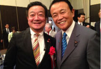 麻生太郎、元副総理と。