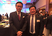 サッカー少年の頃からのあこがれの方、釜本邦茂選手と！