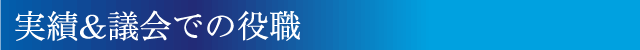 実績&議会での役職